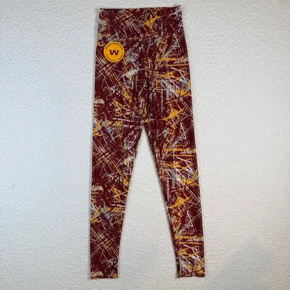 Zubaz NFL Women's maroon and yellow Washington Commanders leggings med - Picture 1 of 8